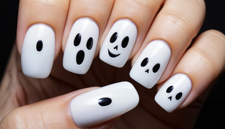 Halloween Ghost Nail Ideas