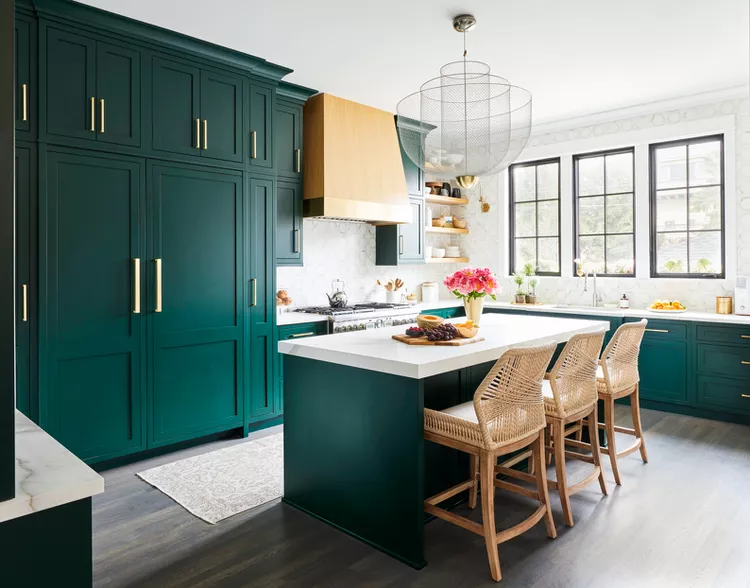 Custom Green Cabinets