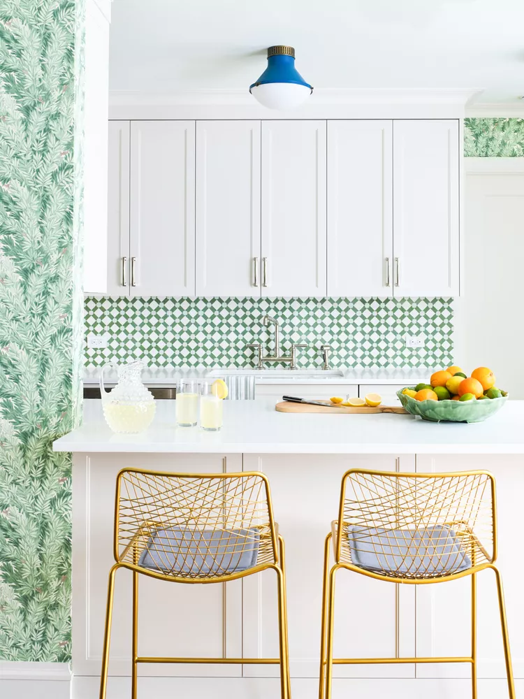 Green Kitchen Wallpaper