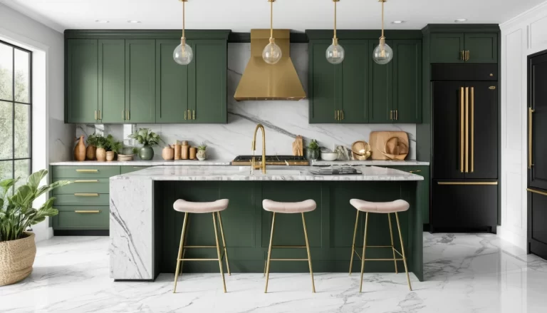 10 Fresh and Stylish Modern Green Kitchen Designs