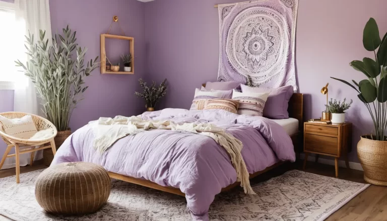 30 Dreamy Lavender Boho Bedroom Ideas for a Cozy Retreat