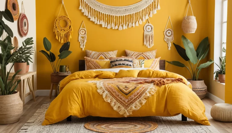 12 Vibrant Yellow Boho Bedroom Decor Ideas for a Cheerful Space