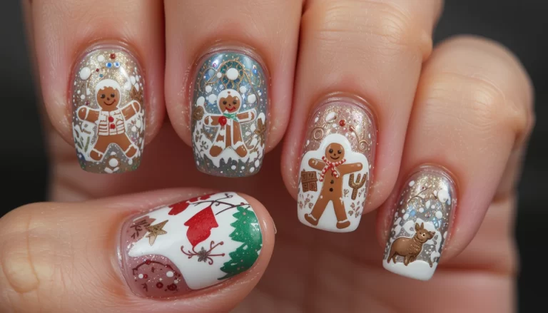 15 Festive Gingerbread Nail Design Ideas to Sweeten Your Holiday Look