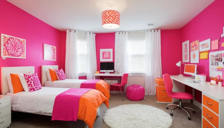 20 Stunning Hot Pink and Orange Dorm Room Decor Ideas