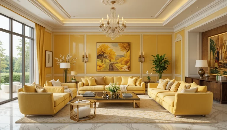 22 Stunning Yellow Luxury Living Room Designs to Inspire You